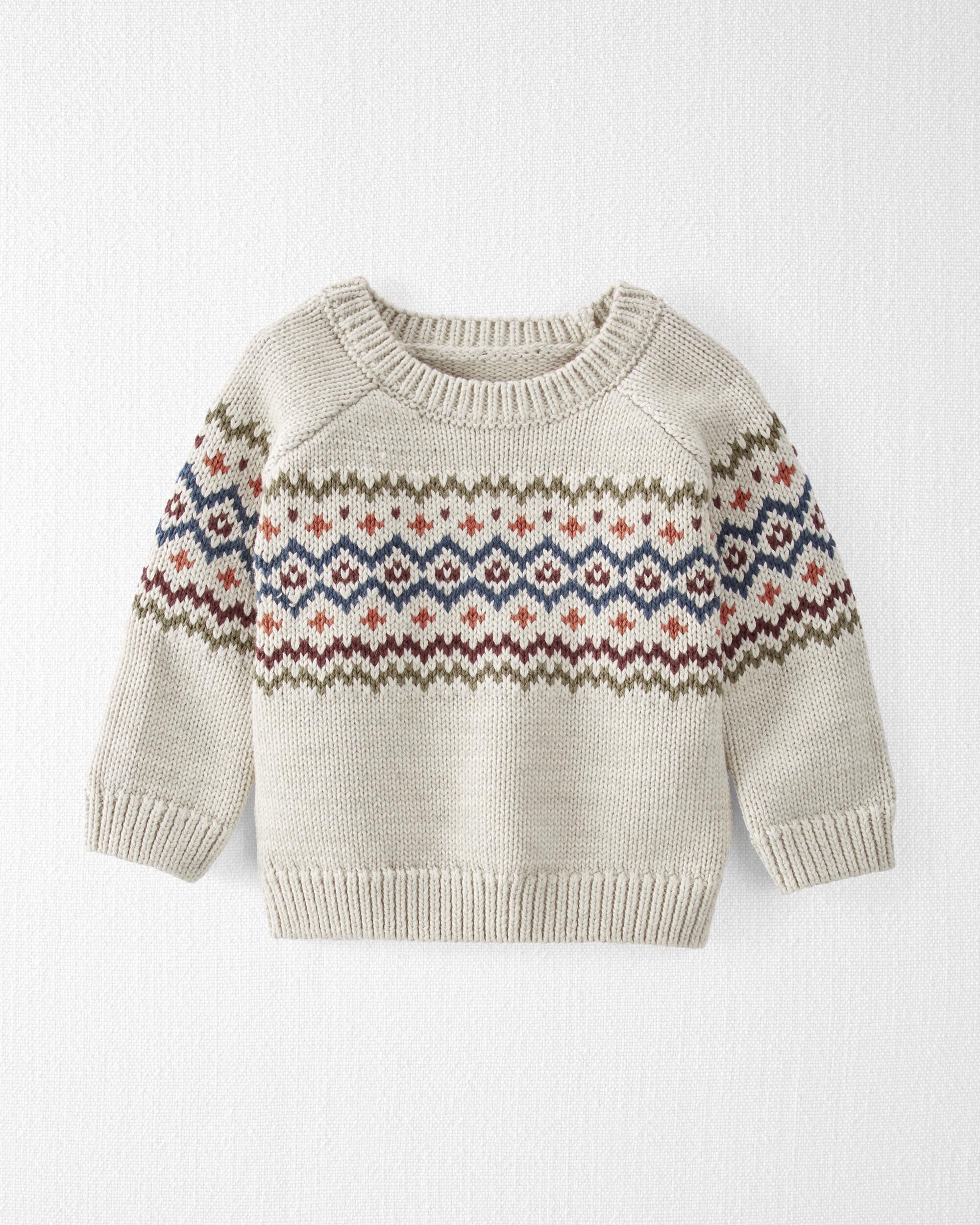 Baby Organic Cotton Fair Isle Sweater Little Planet Carter s