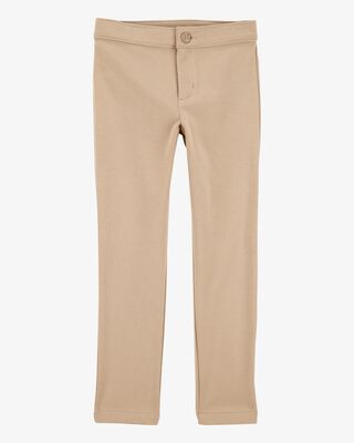 Product image 1 of Kid Ponte Knit Uniform Pants - Khaki