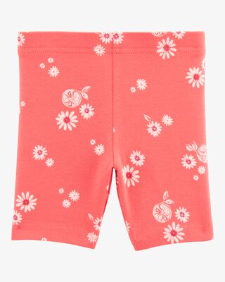 Product image 2 of Toddler Floral Bike Shorts - Orange