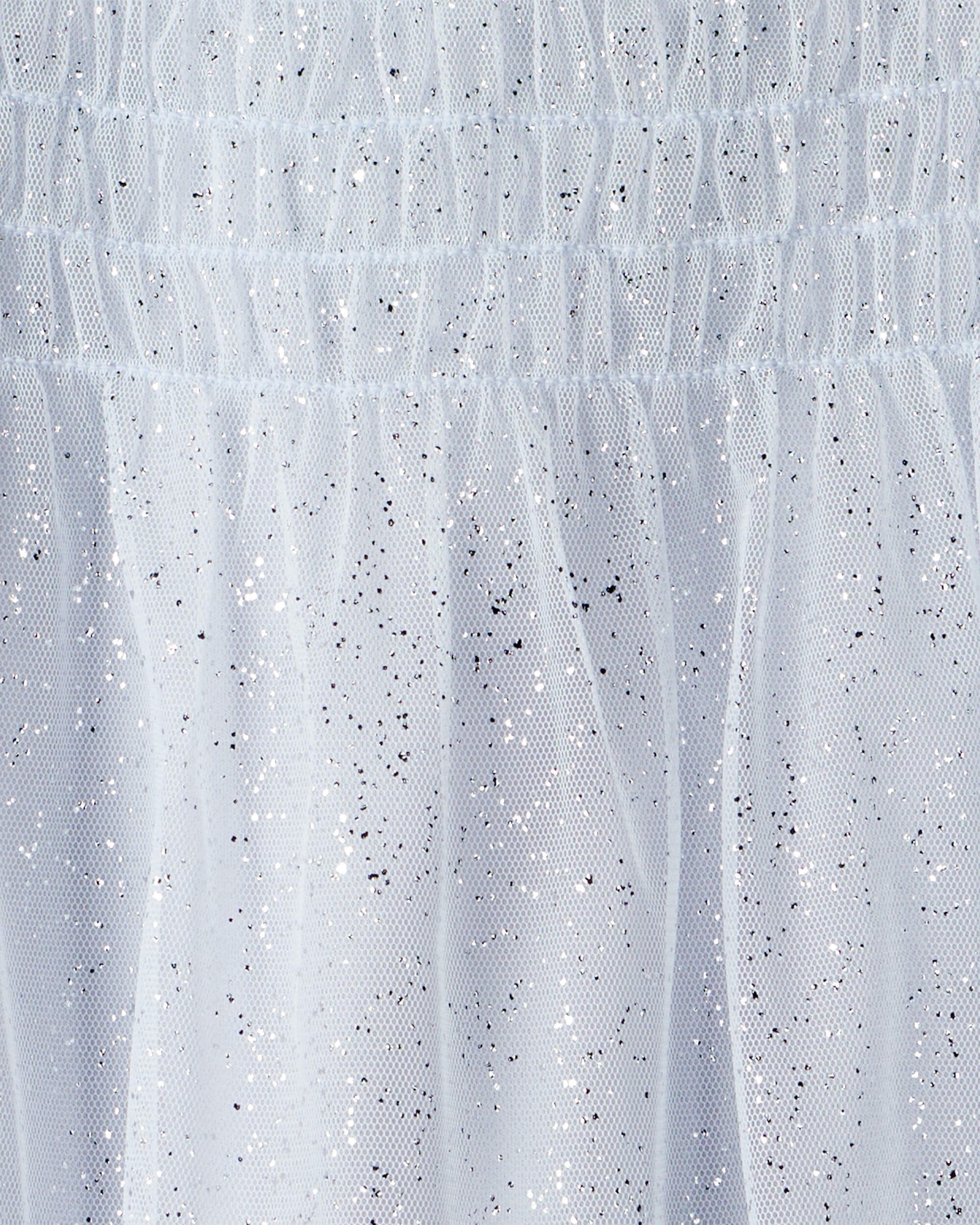 Toddler Girl Short-Sleeve Tulle Occasion Dress - Blue