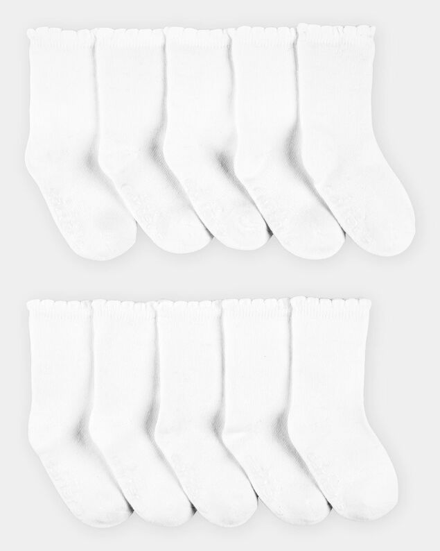 Product image 2 of Toddler 10-Pack Scallop Crew Socks