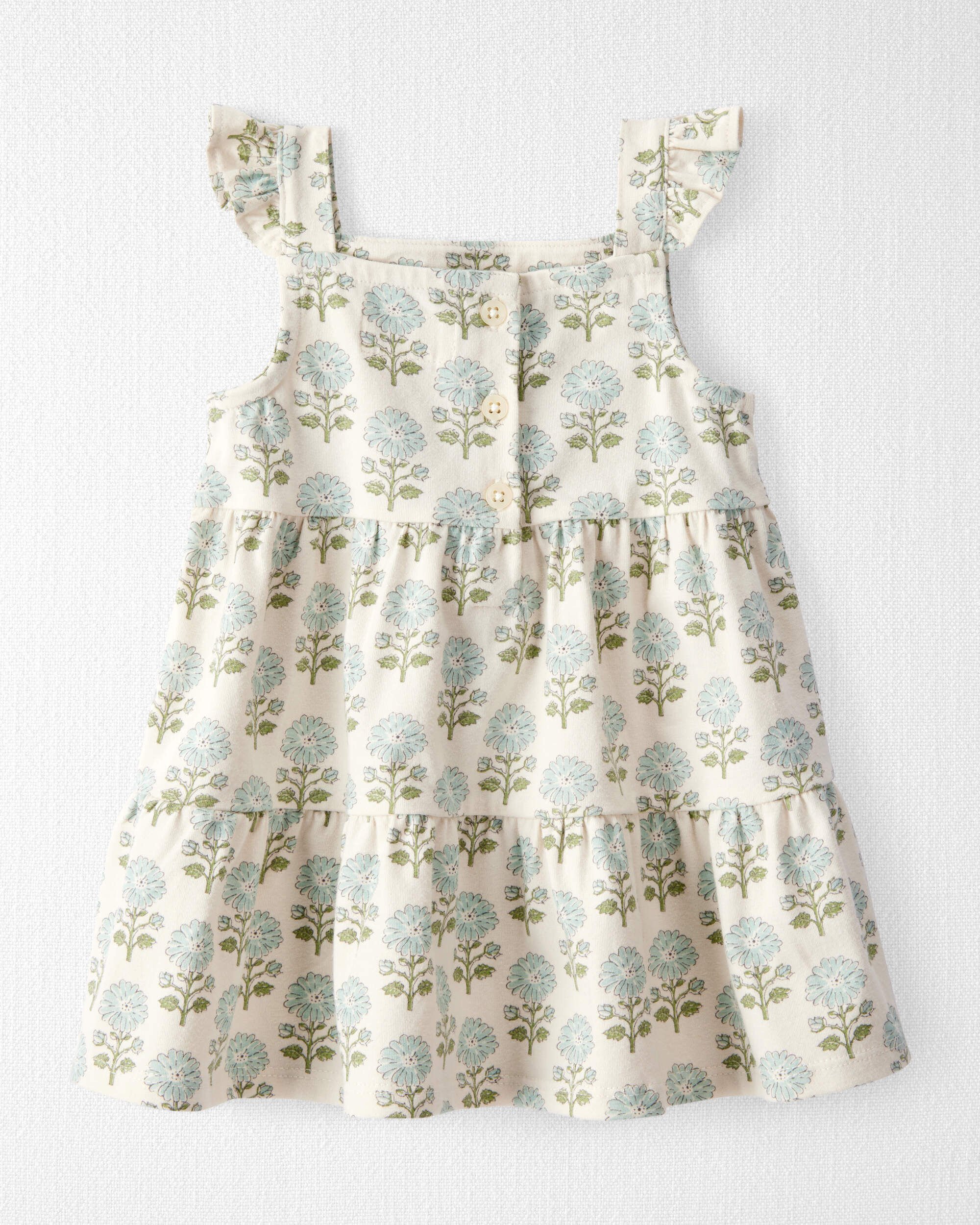 Baby Organic Cotton Floral-Print Dress - Little Planet