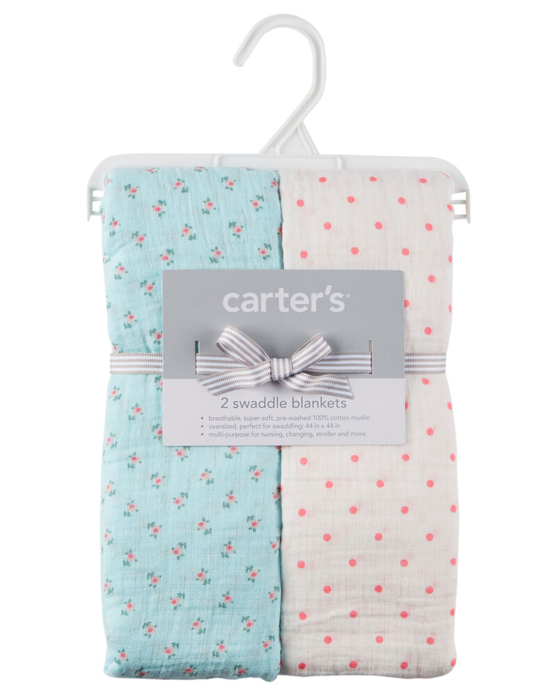 2 Pack Oversized Muslin Swaddle Blankets Carterscom