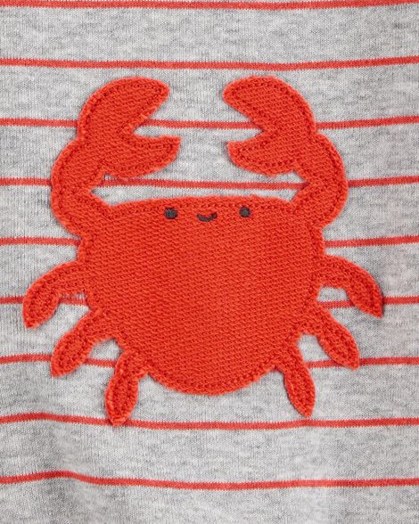  Product image 3 of Baby Crab Striped Cotton Blend Short-Sleeve Romper