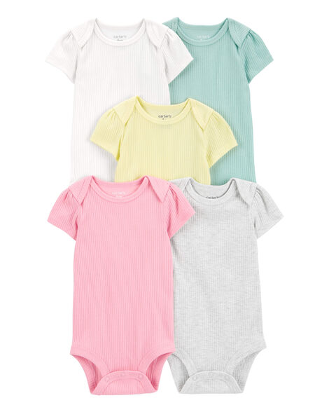 baby girl 5-pack short-sleeve bodysuits
