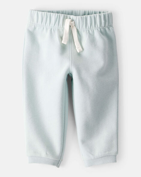 baby daydream fleece pull-on pants - blue