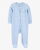 Baby Beige Santa Milk & Cookies Loose Fit Fleece Long-Sleeve Sleep & Play Pajamas - White