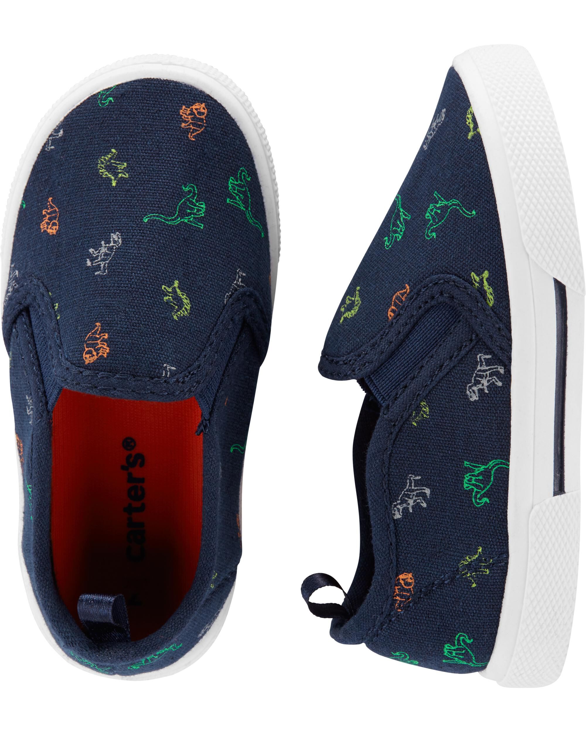 carter's dinosaur slip on shoes