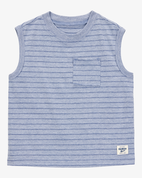 Baby Striped Textured Tank - Blue