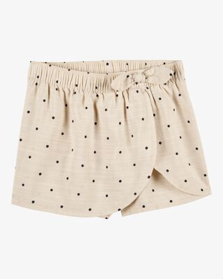 Product image 1 of Toddler Polka Dot Linen Look-alike Skort - Tan