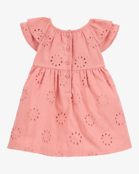  Product image 2 of Baby Eyelet Cotton Dress - Pink