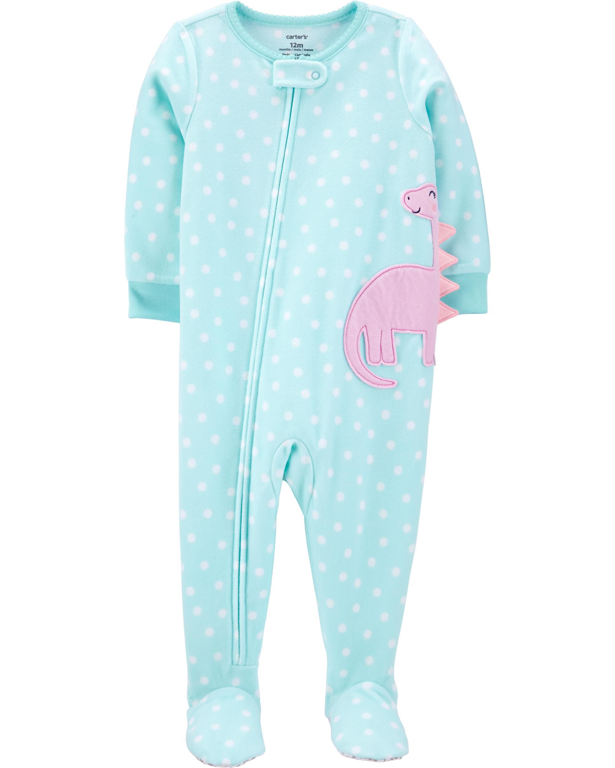 carters fleece dinosaur pajamas