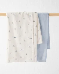 Baby 2-Pack Organic Cotton Muslin Swaddle Blankets