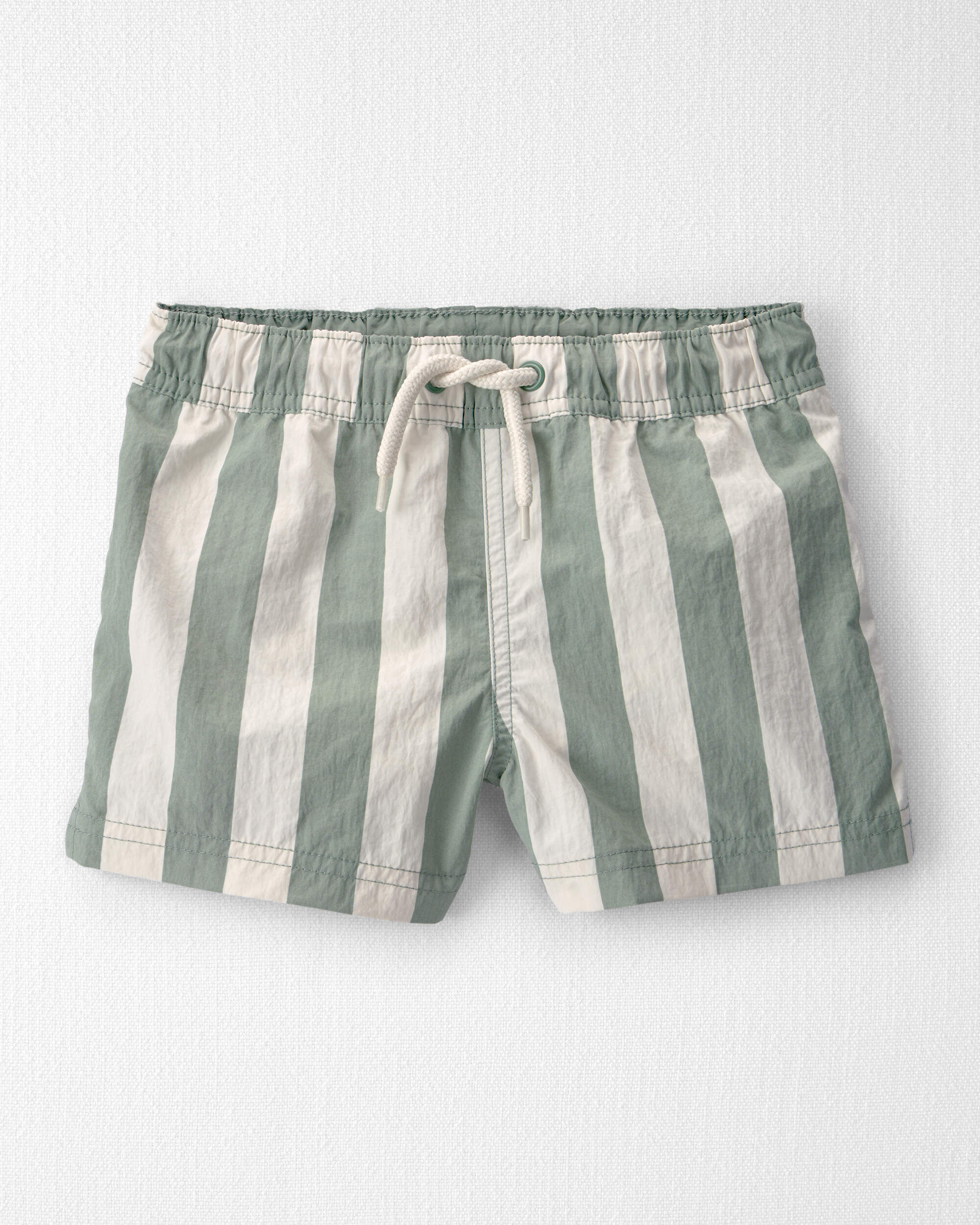 Little Planet Toddler Boy Recycled Swim Trunks in Stripes 2T Green Stripes 20$