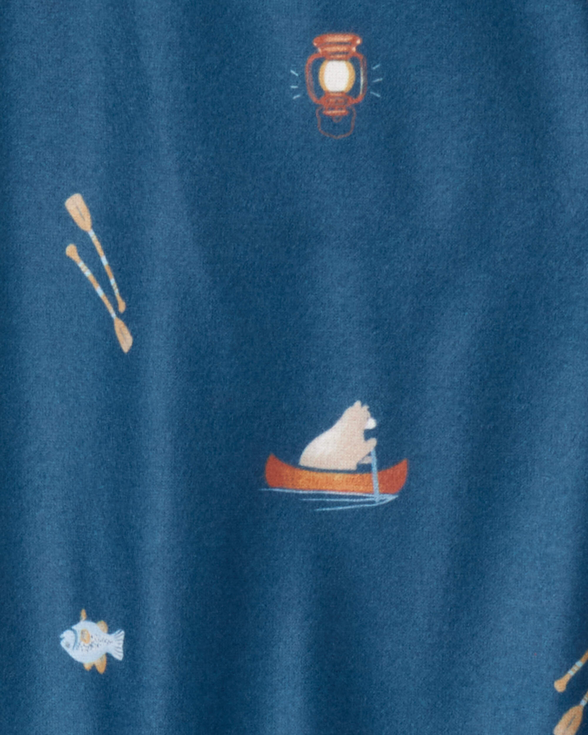 Toddler 2-Piece Camp Snooze Loose Fit Pajamas - Navy/White