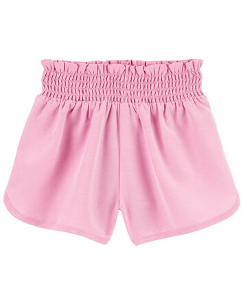 Toddler Smocked Shorts in Moisture Wicking Active Fabric