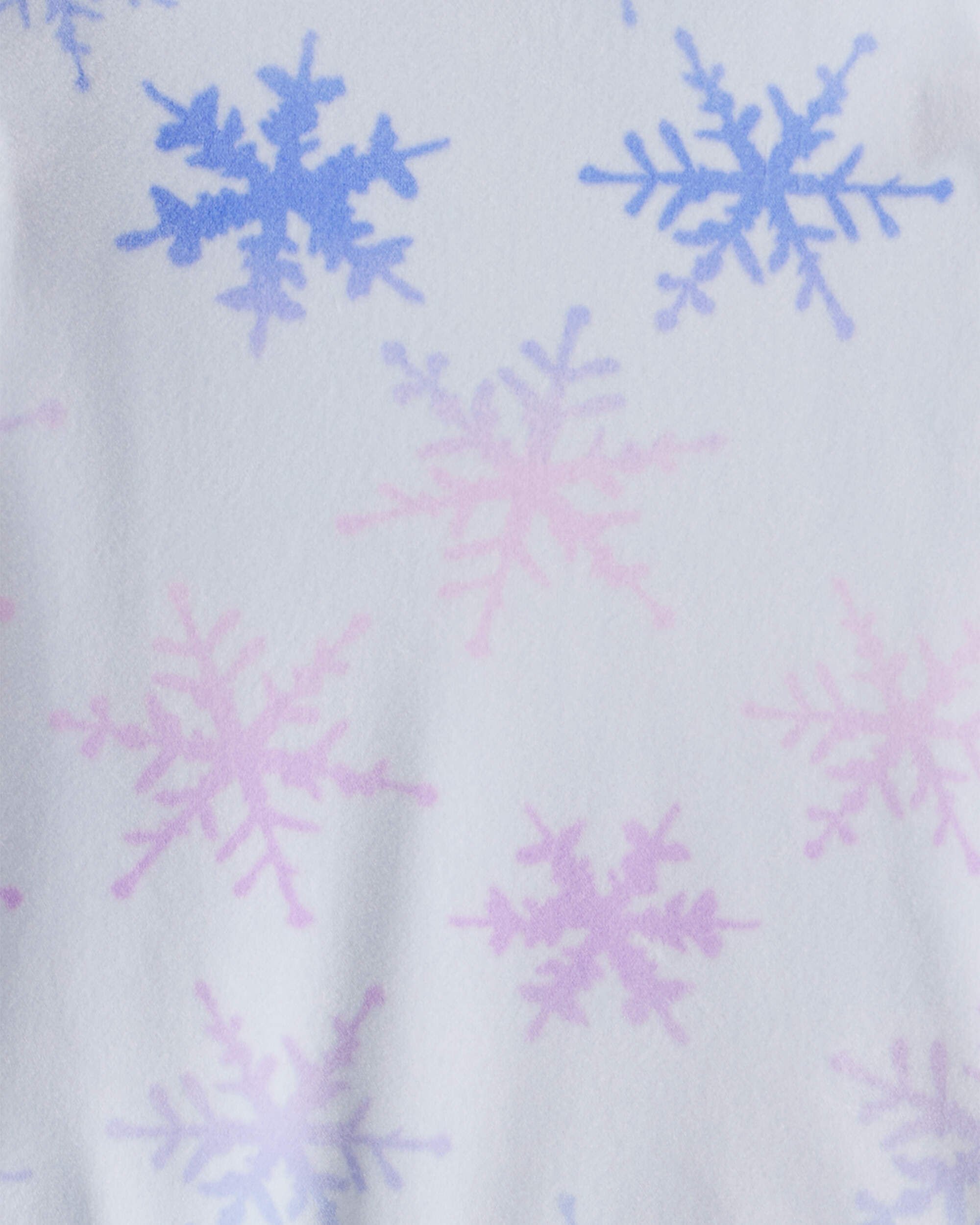 Toddler Girl Snowflake Tie dye Velour Long-Sleeve Snug Fit 2-Piece Pajamas - Blue