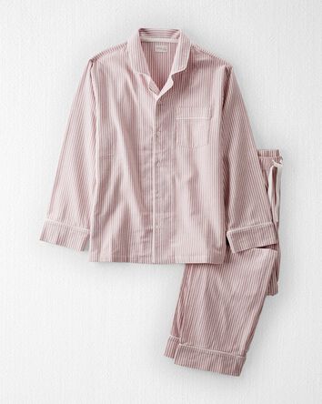 Adult  Women's Organic Cotton Button-Front Pajamas Set