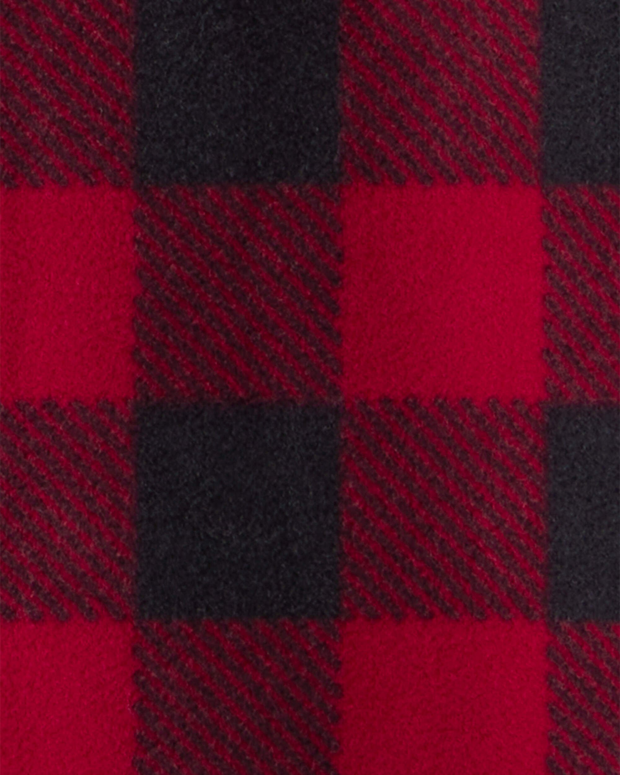 Baby Checkered Print Loose Fit Long-Sleeve Wearable Blanket