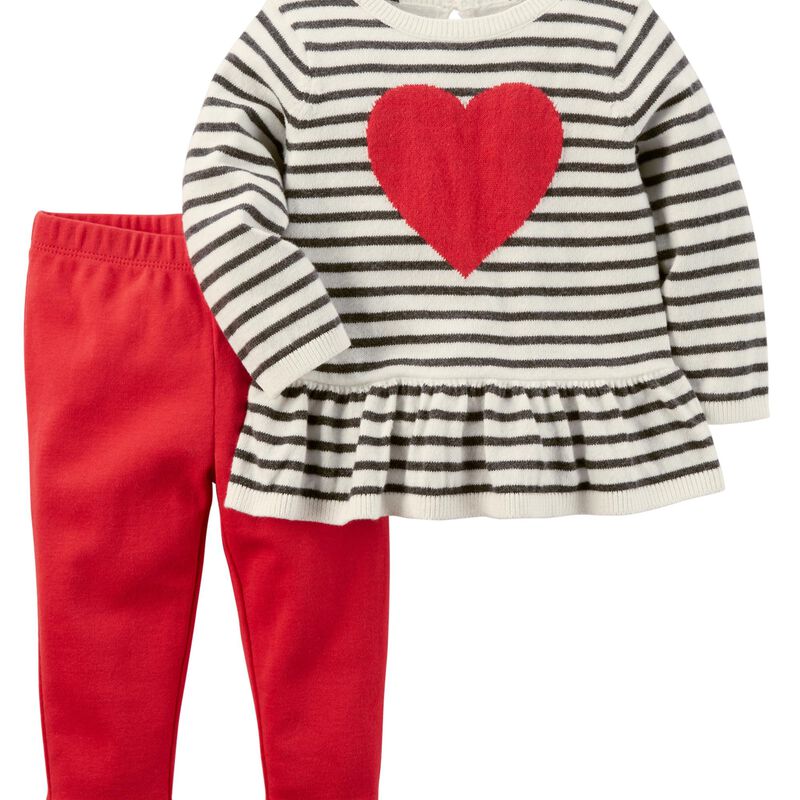 pink and red heart pants