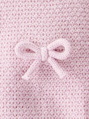 Baby Girl 2-Piece Organic Cotton Bow Sweater Knit Set