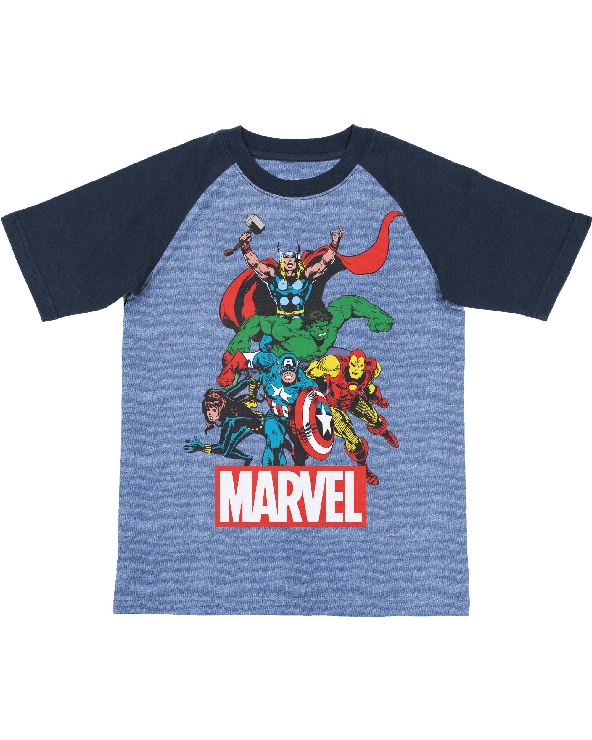 Marvel Comics Avengers Baby Blue Heroes T-Shirt Sizes 18 Months 3T NWT 