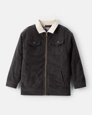 Boys Cotton Long-Sleeve Fashion Jacket - Cream