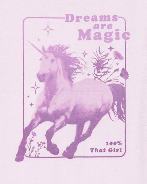  Product image 2 of Kid Dreams Are Magic Short-Sleeve Graphic Tee - Pink
