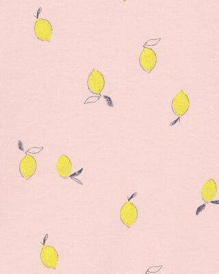 Product image 2 of Baby Lemon Print Short-Sleeve Bodysuit - Pink