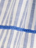 Blue/White - Baby Striped Pull-On Linen Look-Alike Skort, Selected