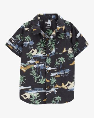 Product image 1 of Baby Short-Sleeve Tropical Print Button-Front Shirt