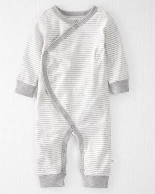 Baby Organic Cotton Sleep & Play Pajamas in Stripes