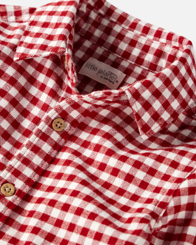 Product image 2 of Boys Organic Cotton Button-Front Flannel Shirt