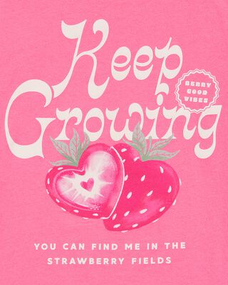Product image 2 of Kid Keep Growing Short-Sleeve Graphic Tee - Pink
