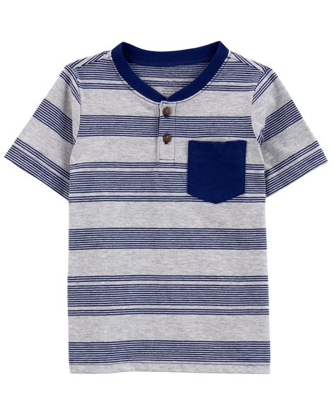 Product image 1 of Baby Striped Pocket Henley Tee
