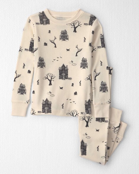 Toddler 2-Piece Organic Cotton Pajamas in Spooky Village