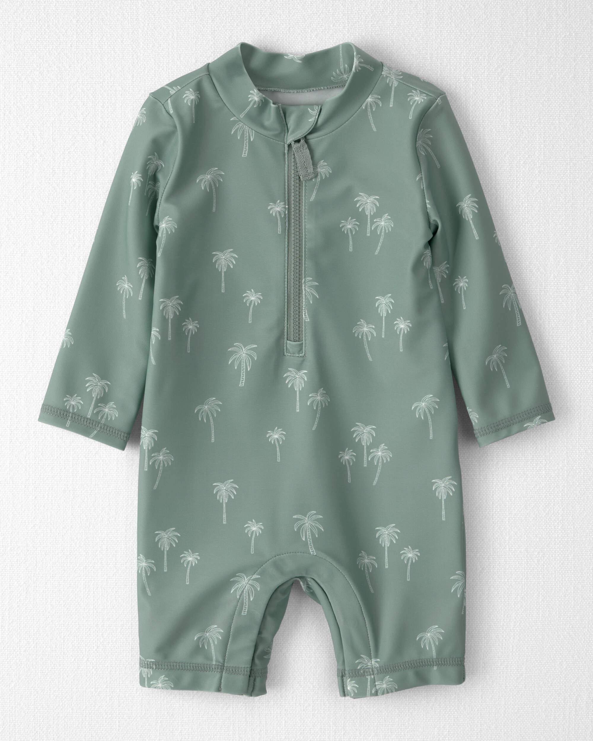 Little Planet Baby Boy Recycled Long-Sleeve Rashguard Swimsuit in Palm Tree 12M Palm Tree 23$