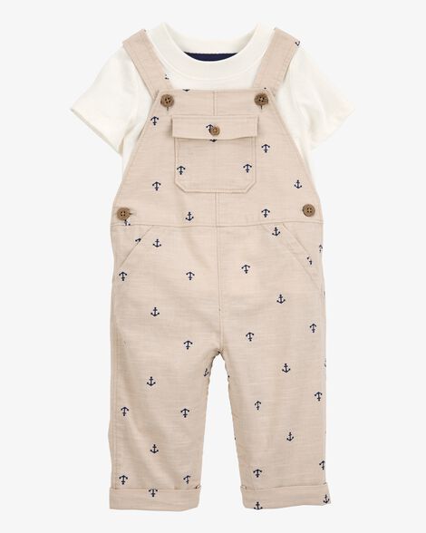 Ivory Boys Overalls & T-Shirt