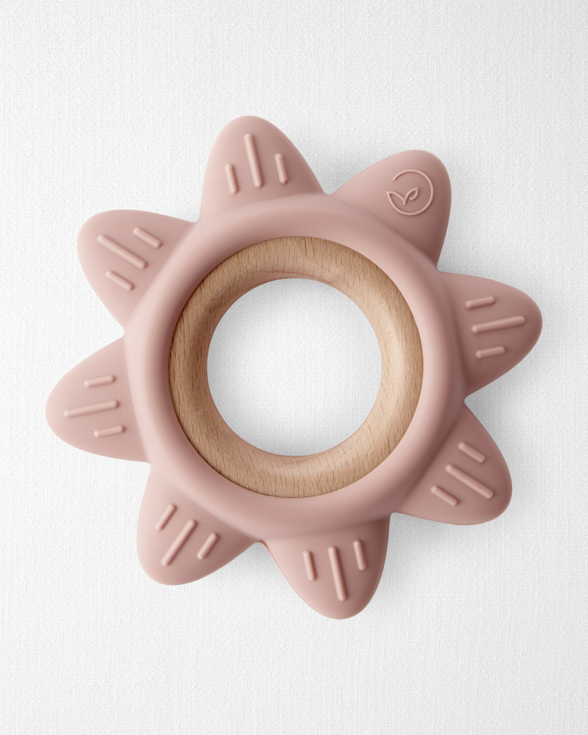 Little Planet Silicone & Wood Teether - Pink