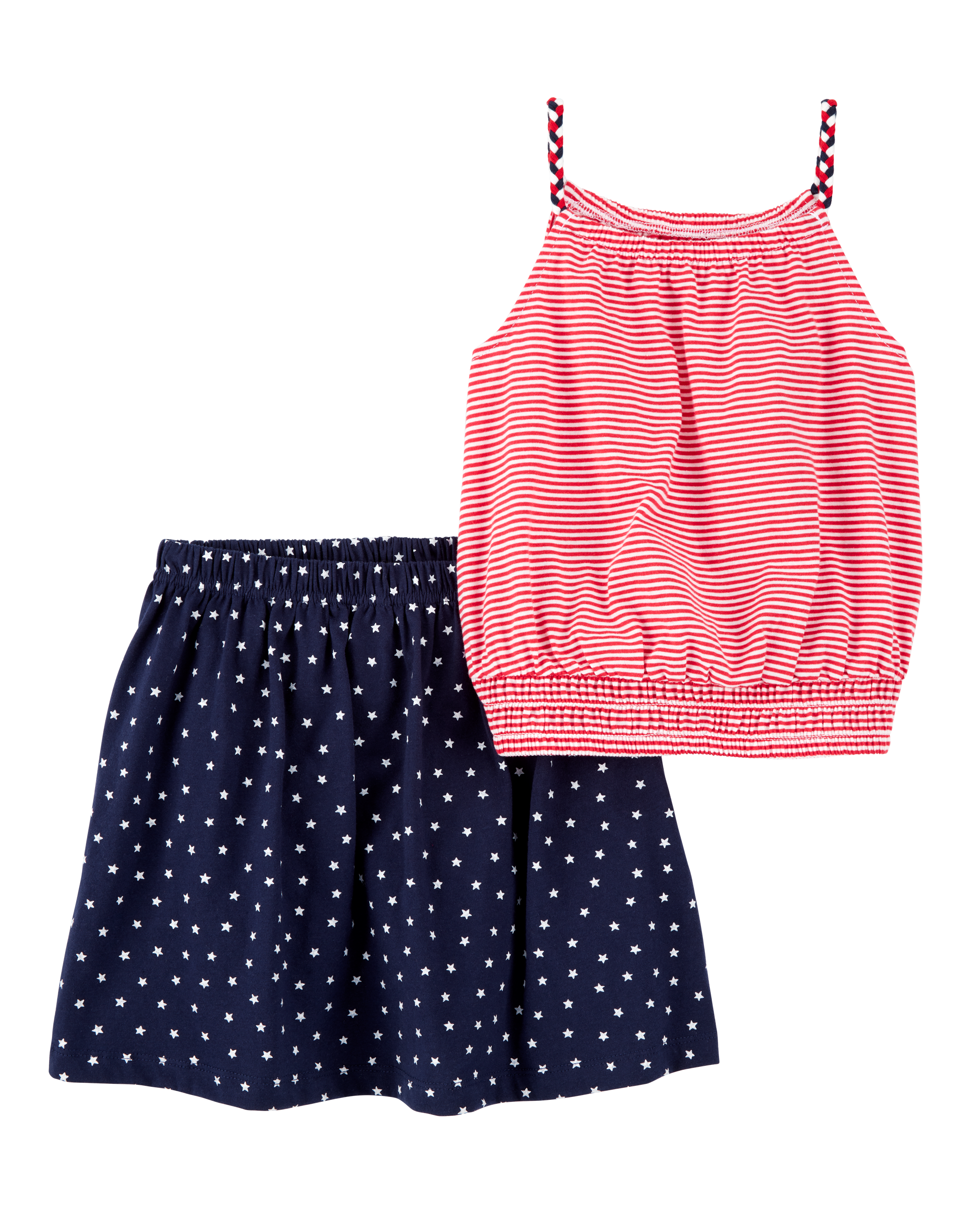 Kid 2-Piece 4th Of July Tank & Skort Set