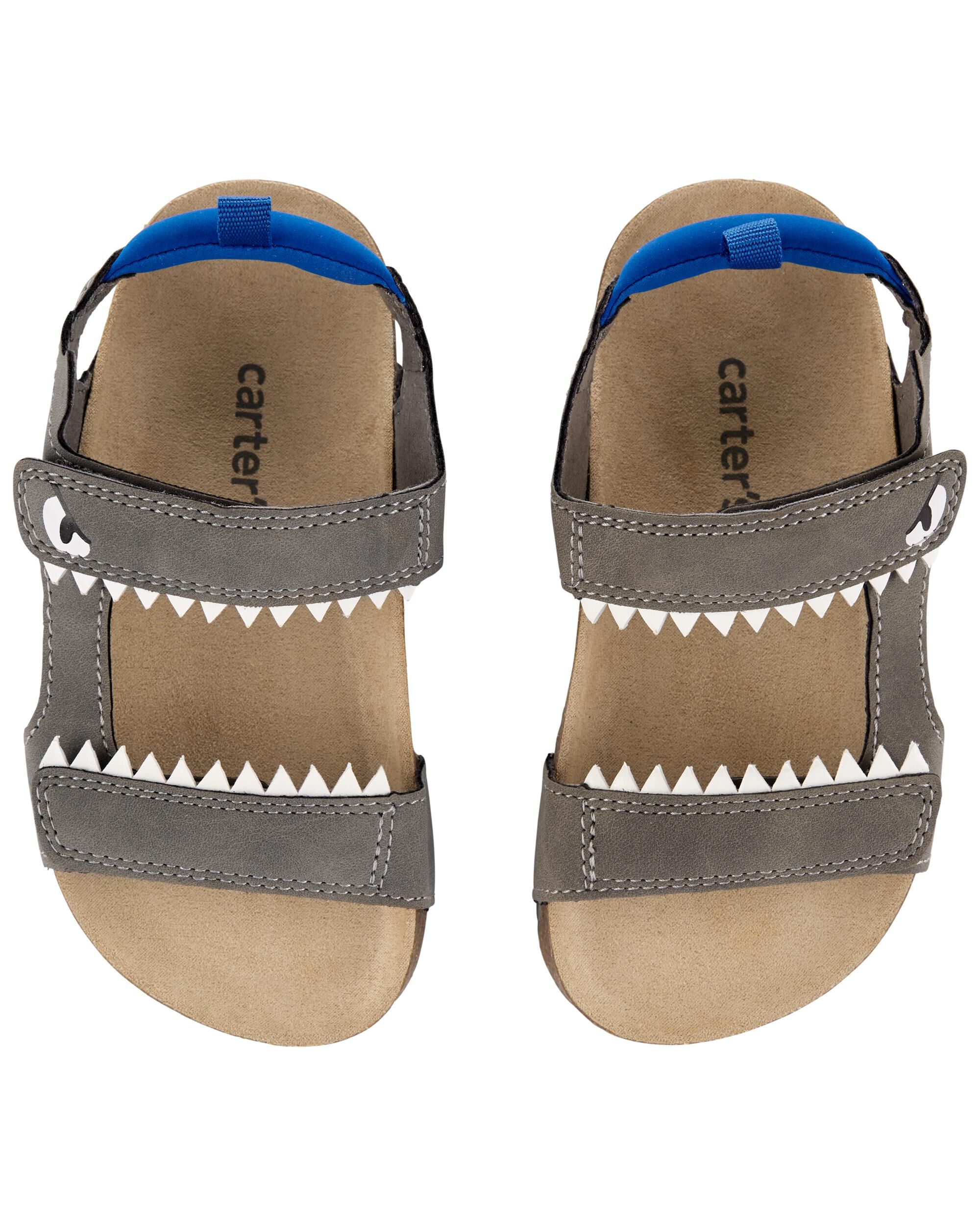 carter's shark play sandals