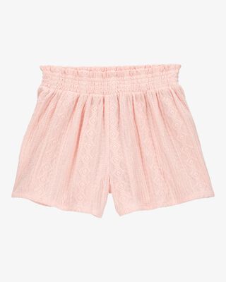 Product image 1 of Kid Pull-On Smocked Shorts - Pink