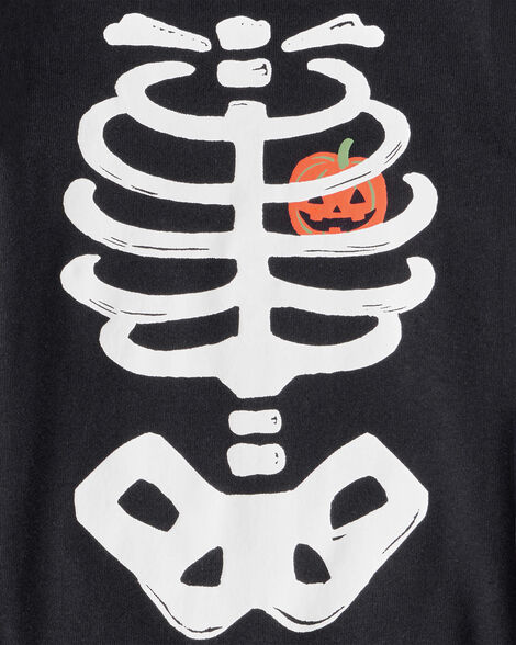 Baby 2-Piece Glow Skeleton Halloween 100% Snug Fit Cotton Pajamas - Black