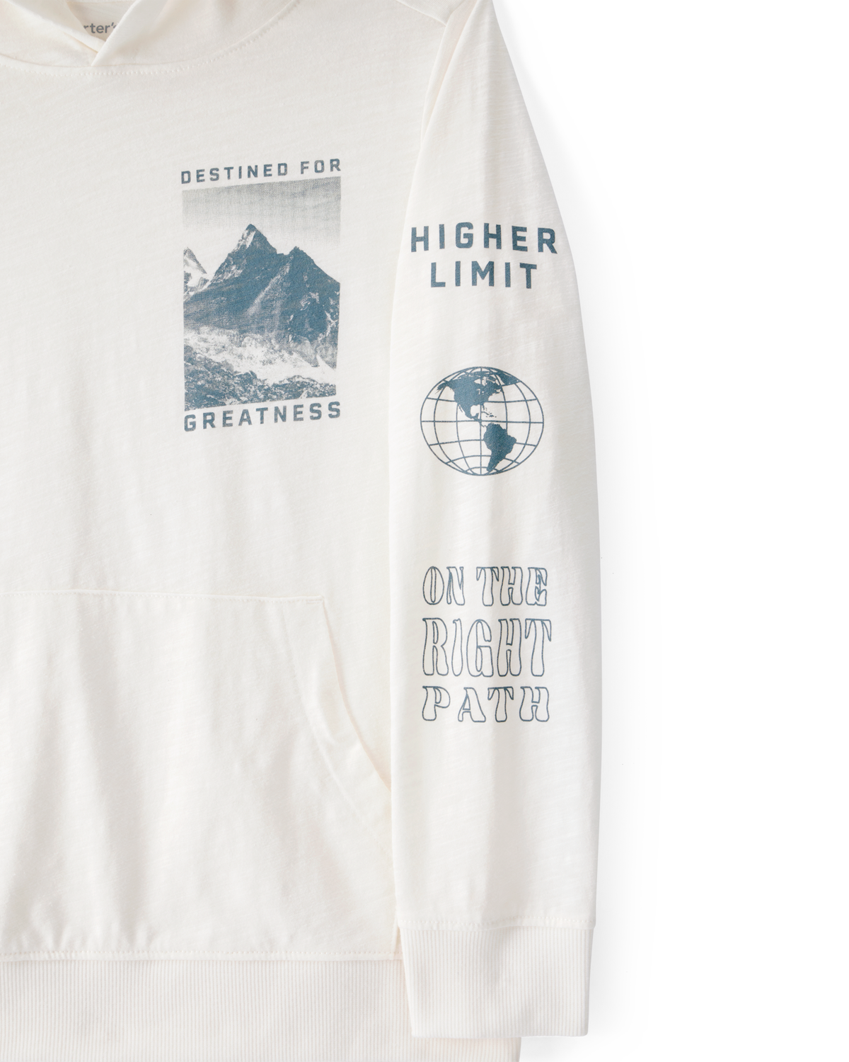 Kid Mountain Knit Hoodie - White - Carter's | Carter's