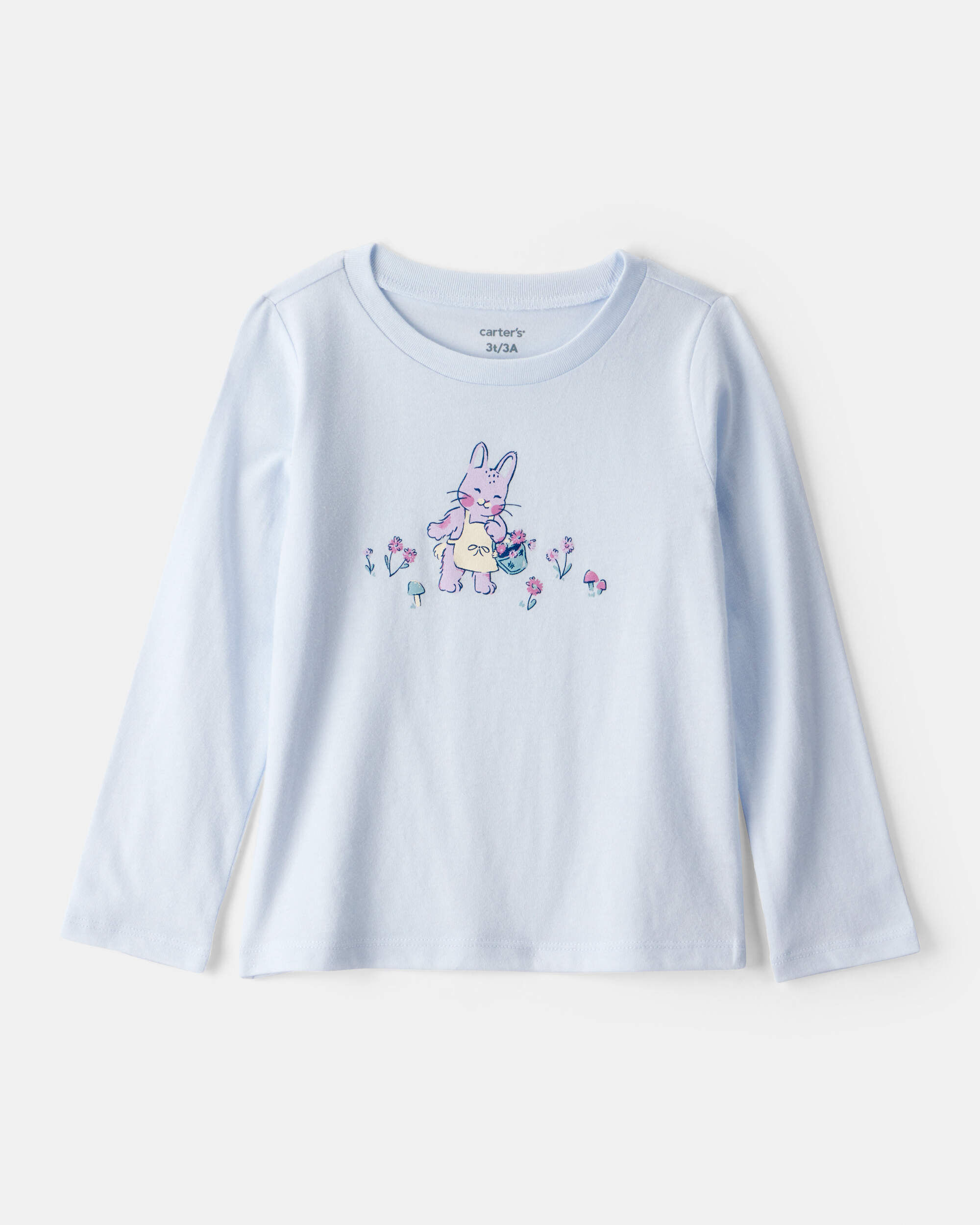 Toddler Girl Bunny Long-Sleeve Graphic Tee - Blue - Carter's