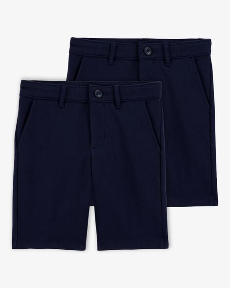  Product image 1 of Kid 2-Pack Ponte Knit Uniform Pants - Navy