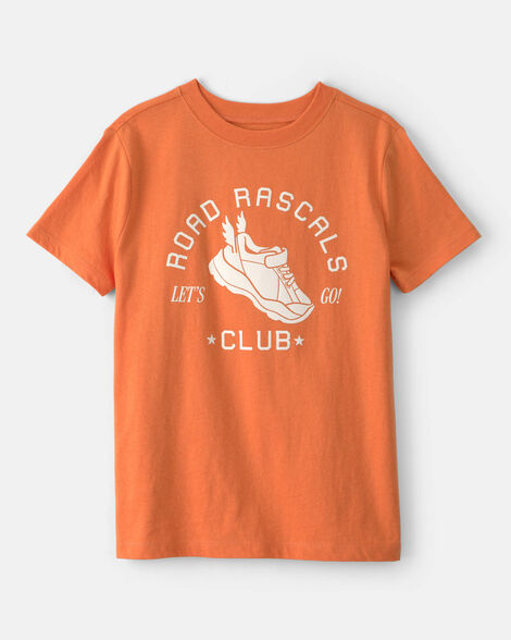 boys sneaker graphic tee - orange