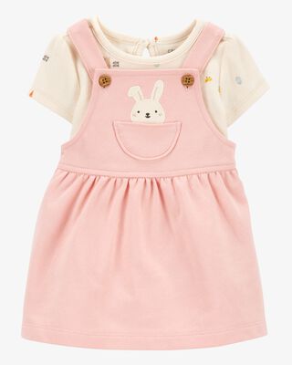Product image 1 of Baby 2-Piece Bunny Bodysuit & Jumper Set - Pink