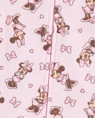 Product image 2 of Baby Disney© Minnie Mouse Snug Fit Cotton Footie 1-Piece Pajamas - Pink