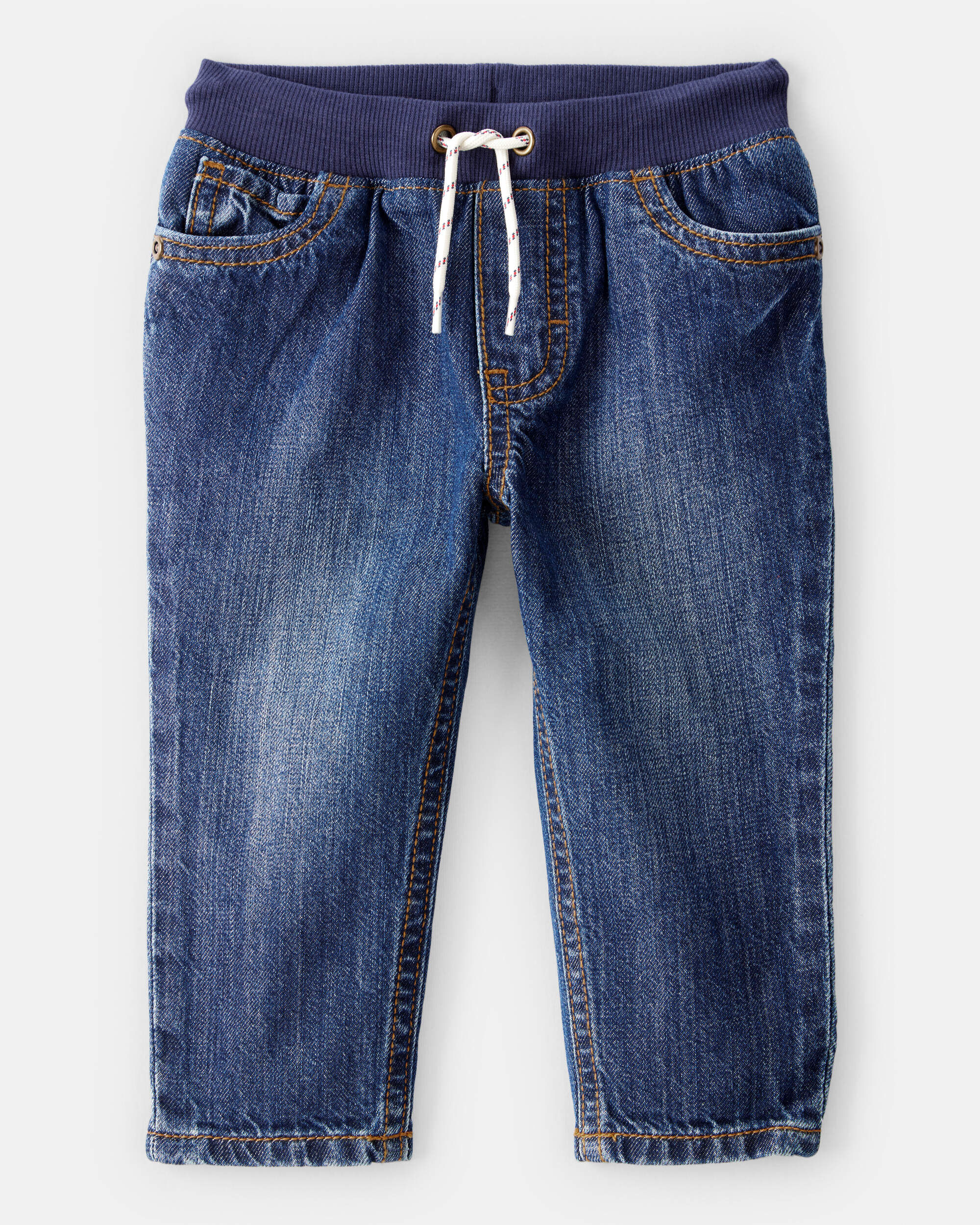 Baby Pull-On Denim Pants - Blue